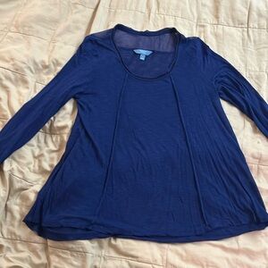 L Simply Vera Vera Wang sheer blue top